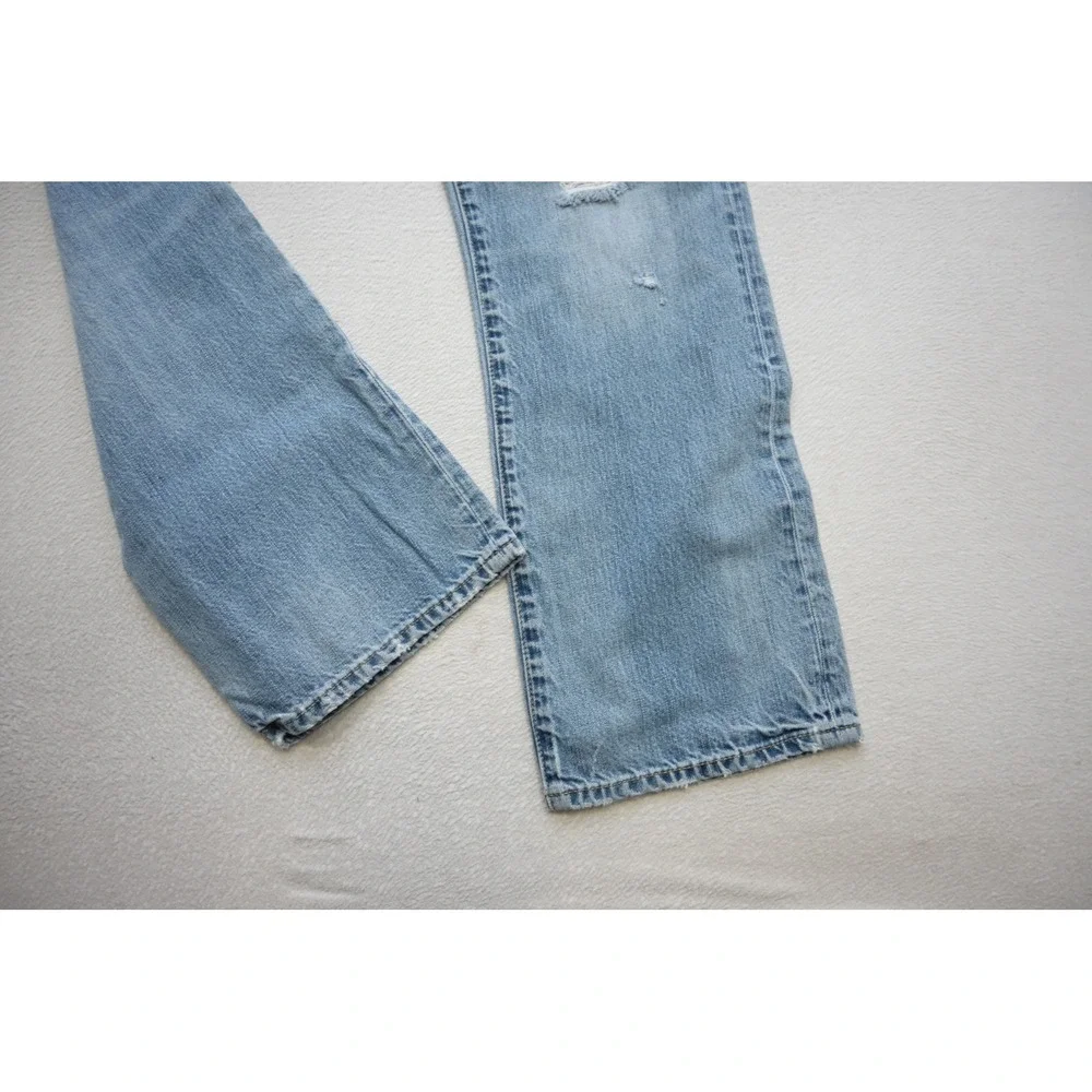 American Eagle Bootcut Jeans Mens‎ 32x30 Light Wash Good Destructed Low Rise